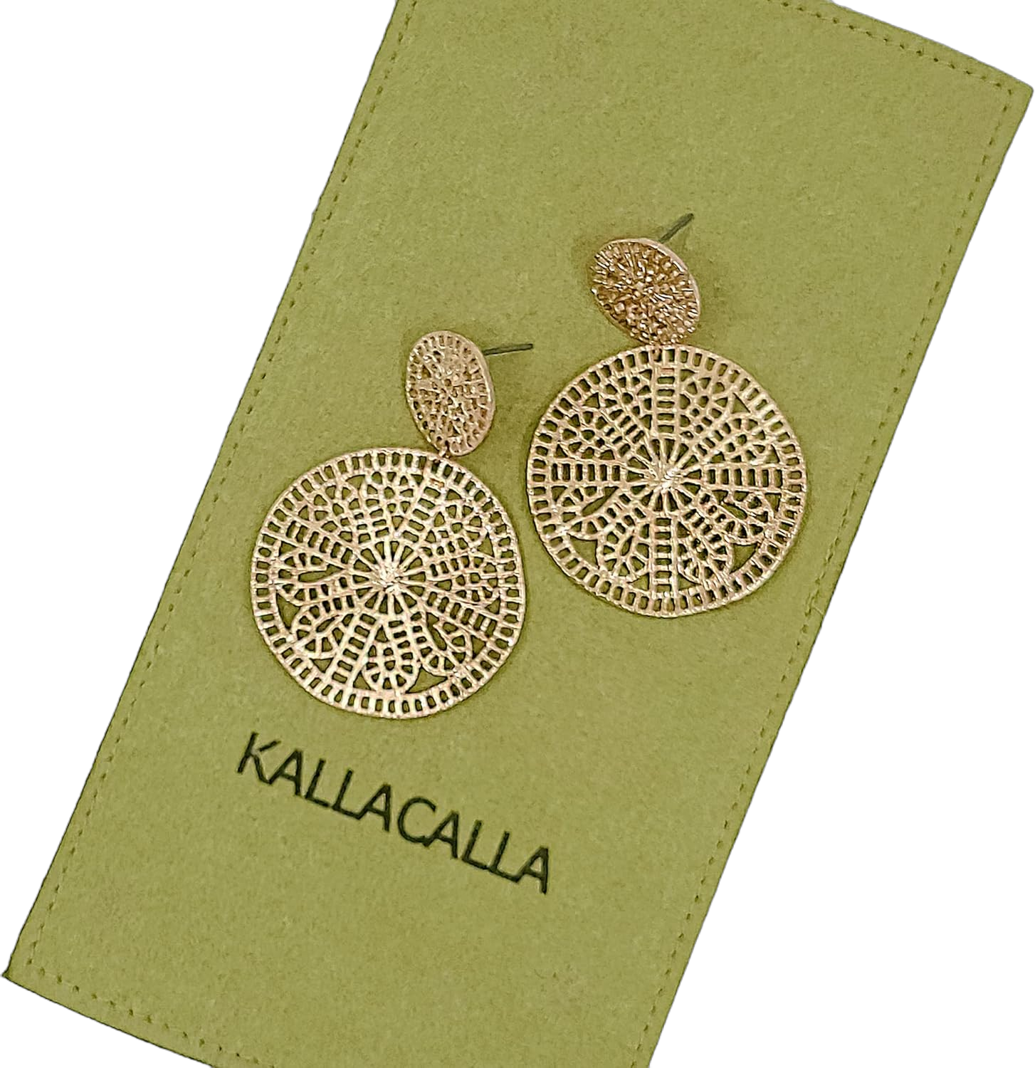 Filigree Statement Earrings for Women | Lightweight, Elegant Design | Intricate Lace Pattern | Perfect for Day & Night Wear Gold