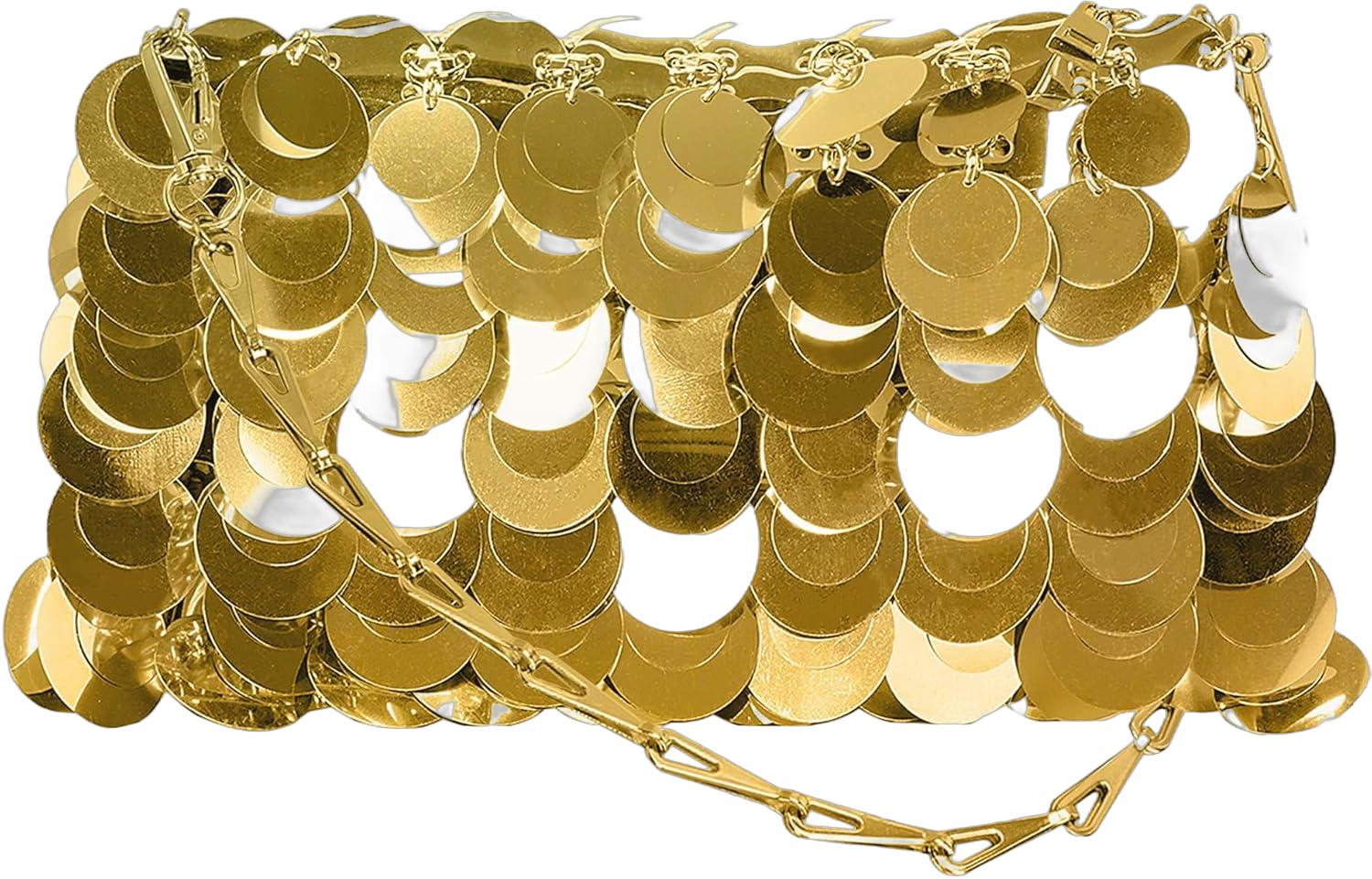 Women's Sequin bag chain strap Glitter Small Handbags Wedding Formal Evening Clutch Party Cocktail Shoulder Purse Gold