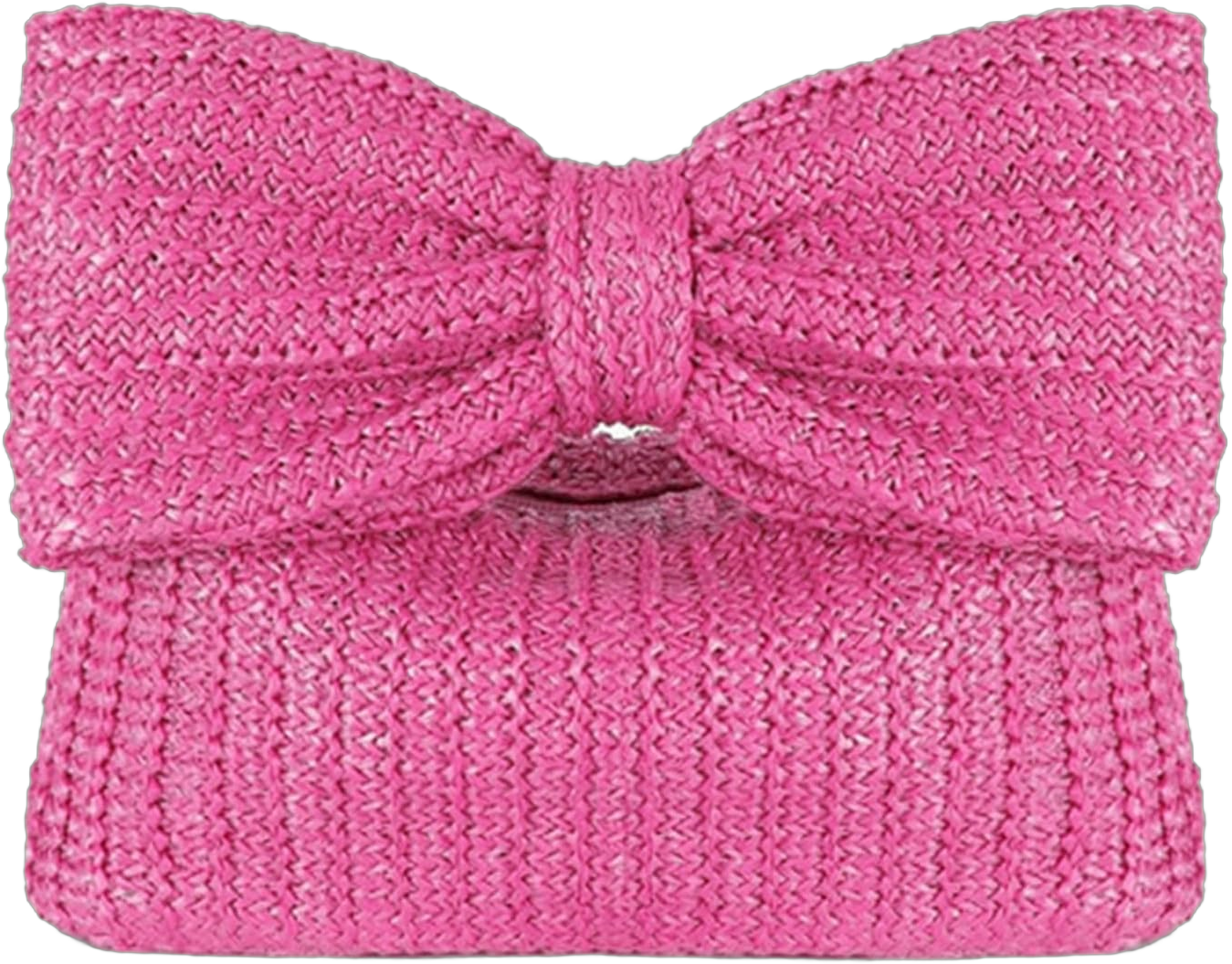 Straw Clutch Bag, Women Bow Purse, Summer Beach Woven Handbag, for Party Wedding Vocation 2024 New Pink