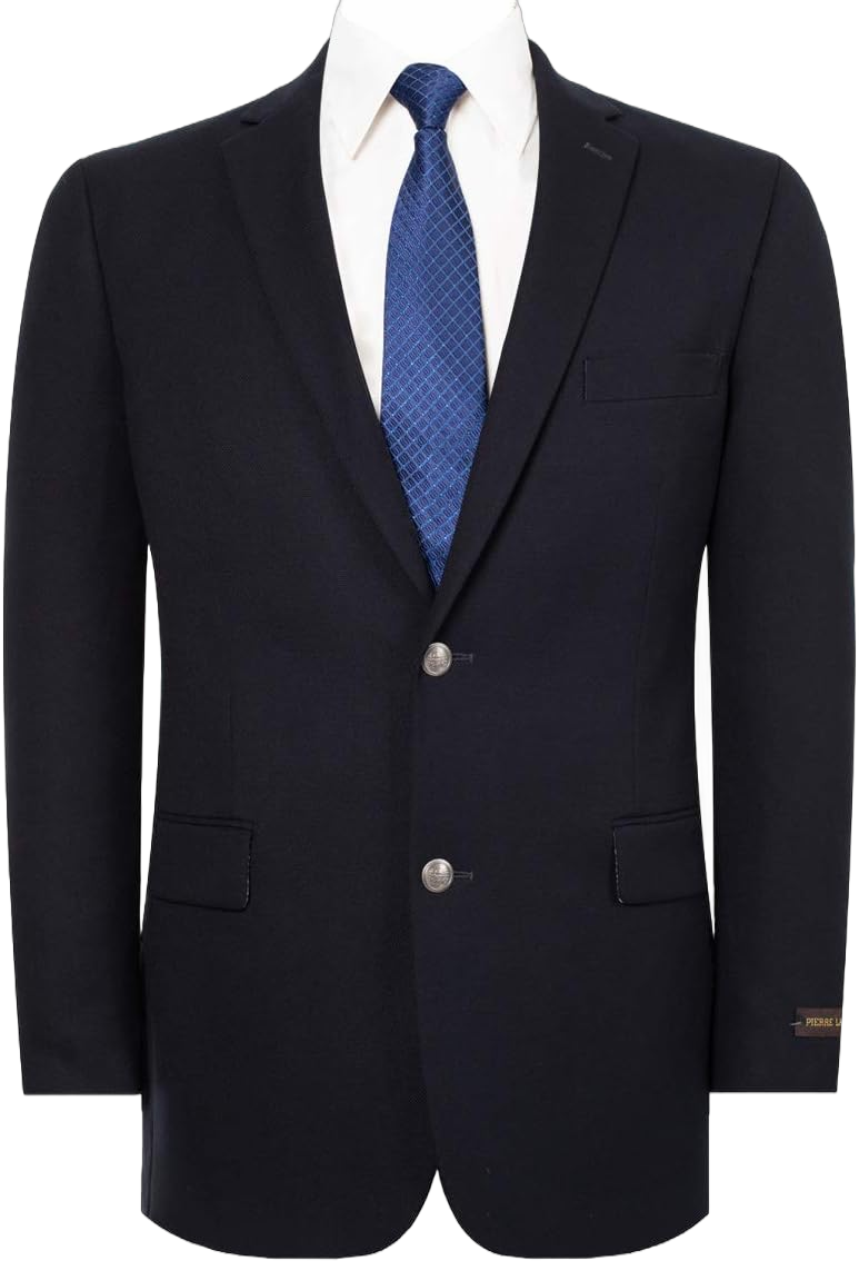 AMY ZHU Men's Sport Coat Classic Fit Stretch Blazer 2 Button Suit Jacket 38 Navy