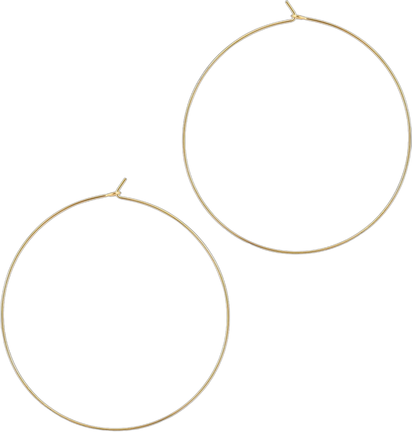 Thin Gold Hoop Earrings for Women - Hypoallergenic Lightweight Gold Hoop Earrings Dainty - Large 70MM Gold