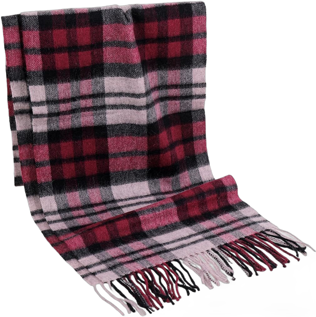 Winter Wool Plaid Striped Scarf for Men,Women Fashion Tartan Checkered Scarf Scarves