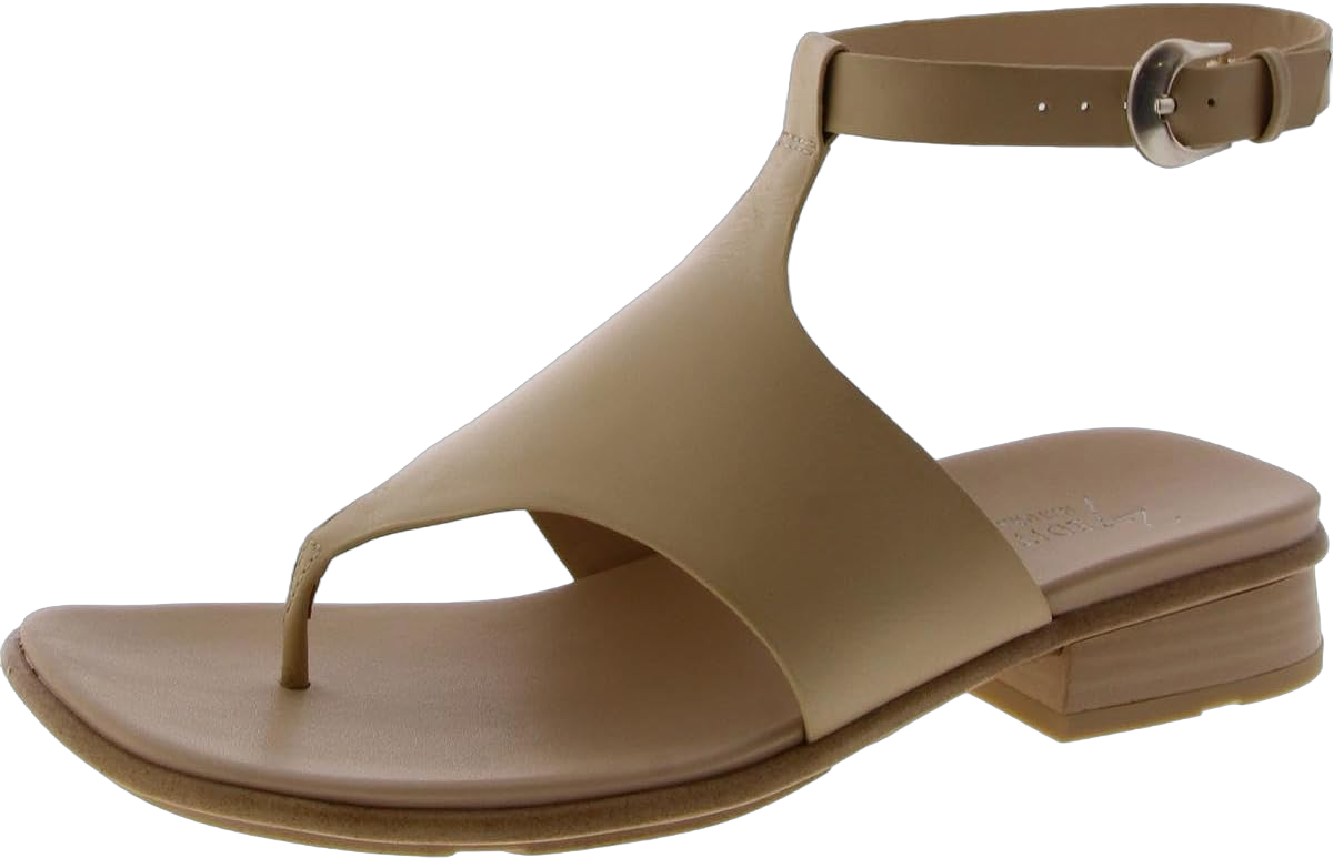 Naturalizer Women's Beck Ankle Straps Heeled Sandal 7.5 Coastal Tan Leather