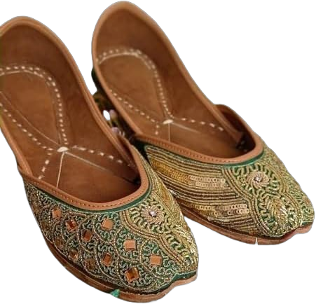 EthnicVibes Sreedevi Ethnic Punjabi Jutti Embellished Indian Wedding Women Party Flat US Size 6-10 DLY Vol-C 8 Design 12