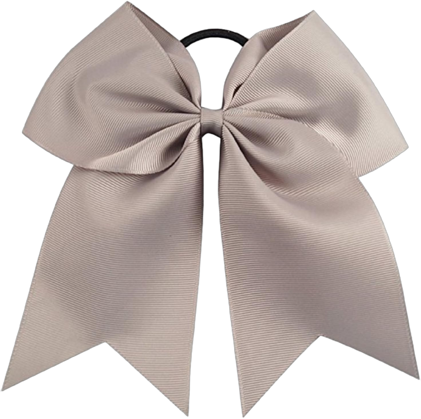 Kenz Laurenz Cheer Bows Silver - Grey Cheerleading Softball Gifts for Girls and Women Team Bow with Ponytail Holder Complete Your Cheerleader Outfit Uniform Strong Hair Ties Bands Elastics 1