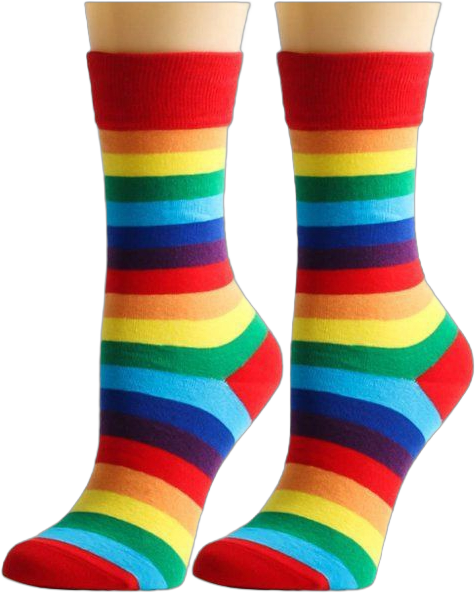 Rainbow Striped Pattern Socks from the Sock Panda (Women's Sizes Adult Medium)