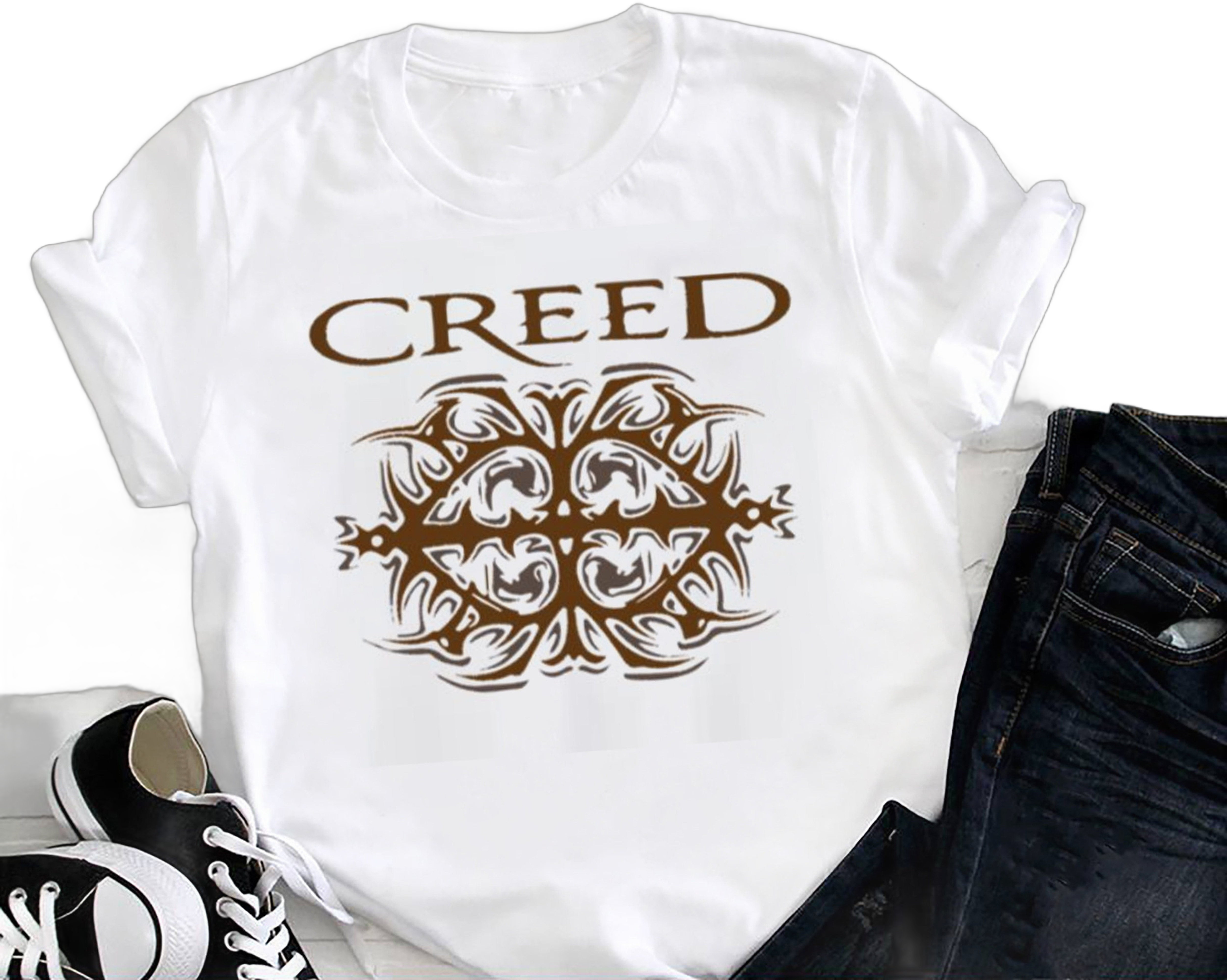 Gildan Vintage Creed Band Logo T-Shirt, Creed Band Fan Gift Shirt, Creed 2024 Tour Unisex Shirt, Rock Band Creed Graphic Shirt, Creed Band Merch