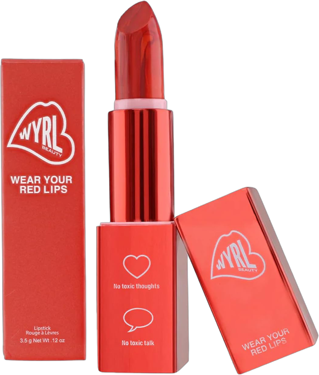 Luxe Vegan Lipstick for Women - Enriched Formula for Moisturizing, Vibrant, Creamy, And Long-Lasting Lips - Glamorous Bold Sunset Orange Red Lipsticks for Women Bold Sunset Red