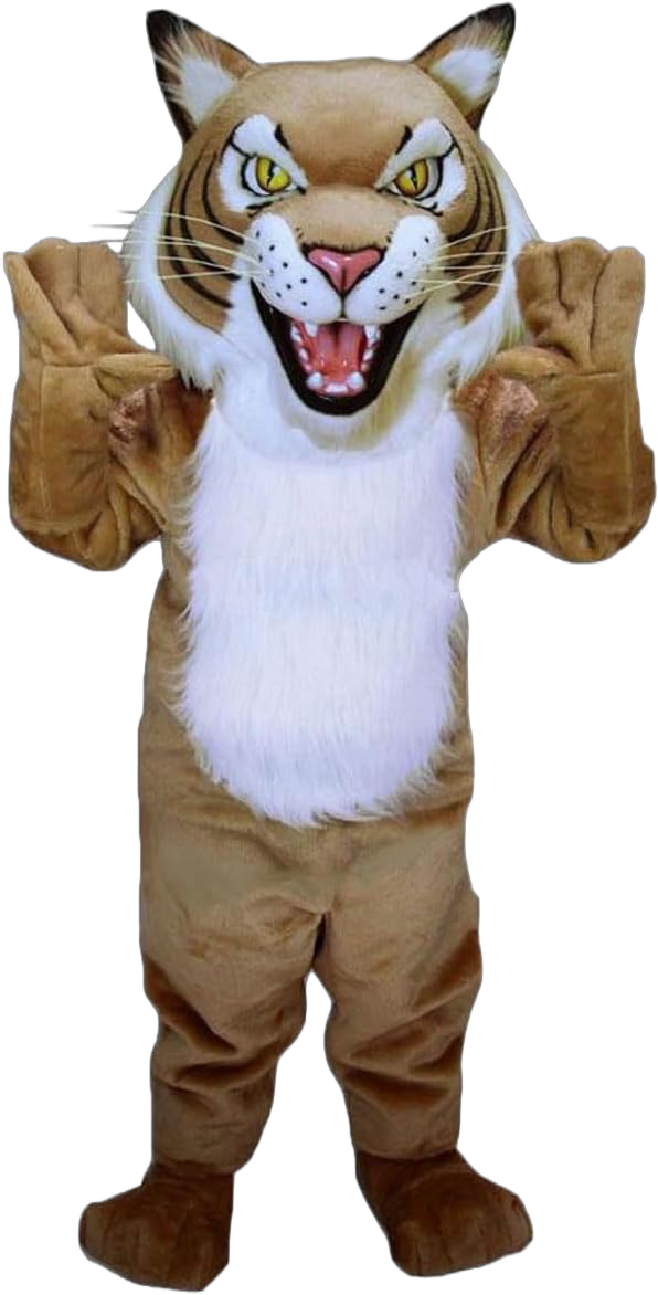 FurryMascot™ Fierce Wildcat Wild Cat Mascot Costume Adult Size Mascotte Mascota Carnival Party Cosplay Costume Suit