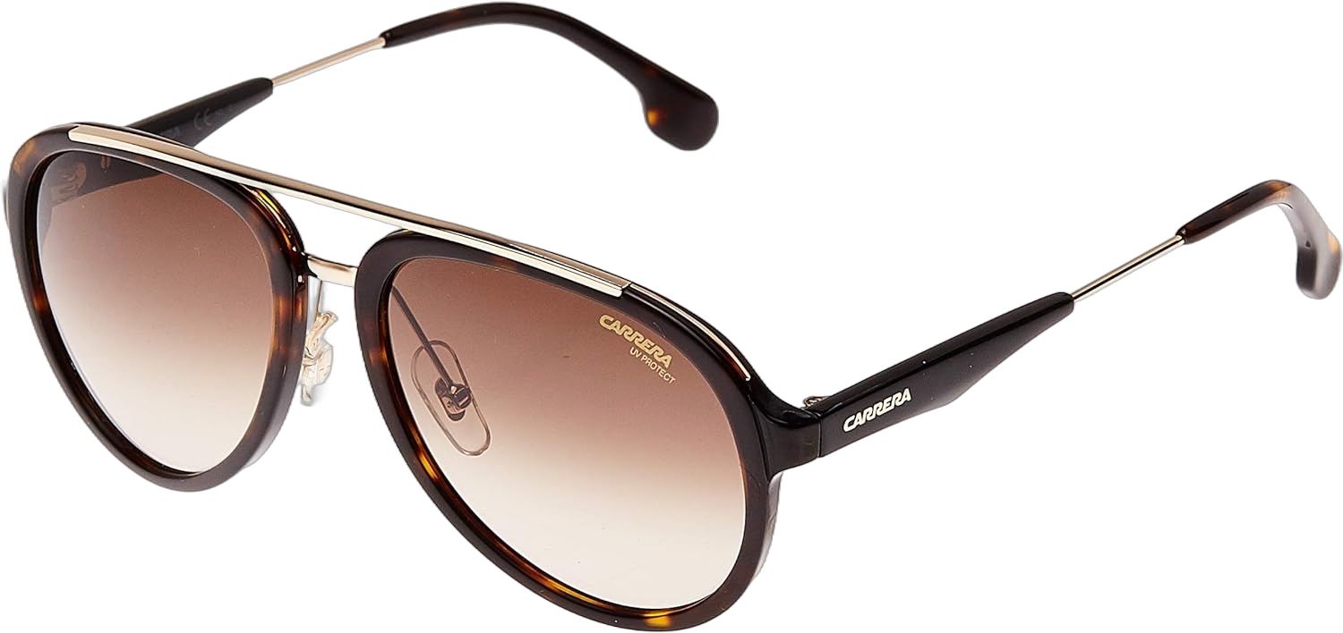 Carrera Sunglasses (Safilo Group) Men's CA132/S Pilot Sunglasses, Havana Gold/Brown Gradient, 57 mm