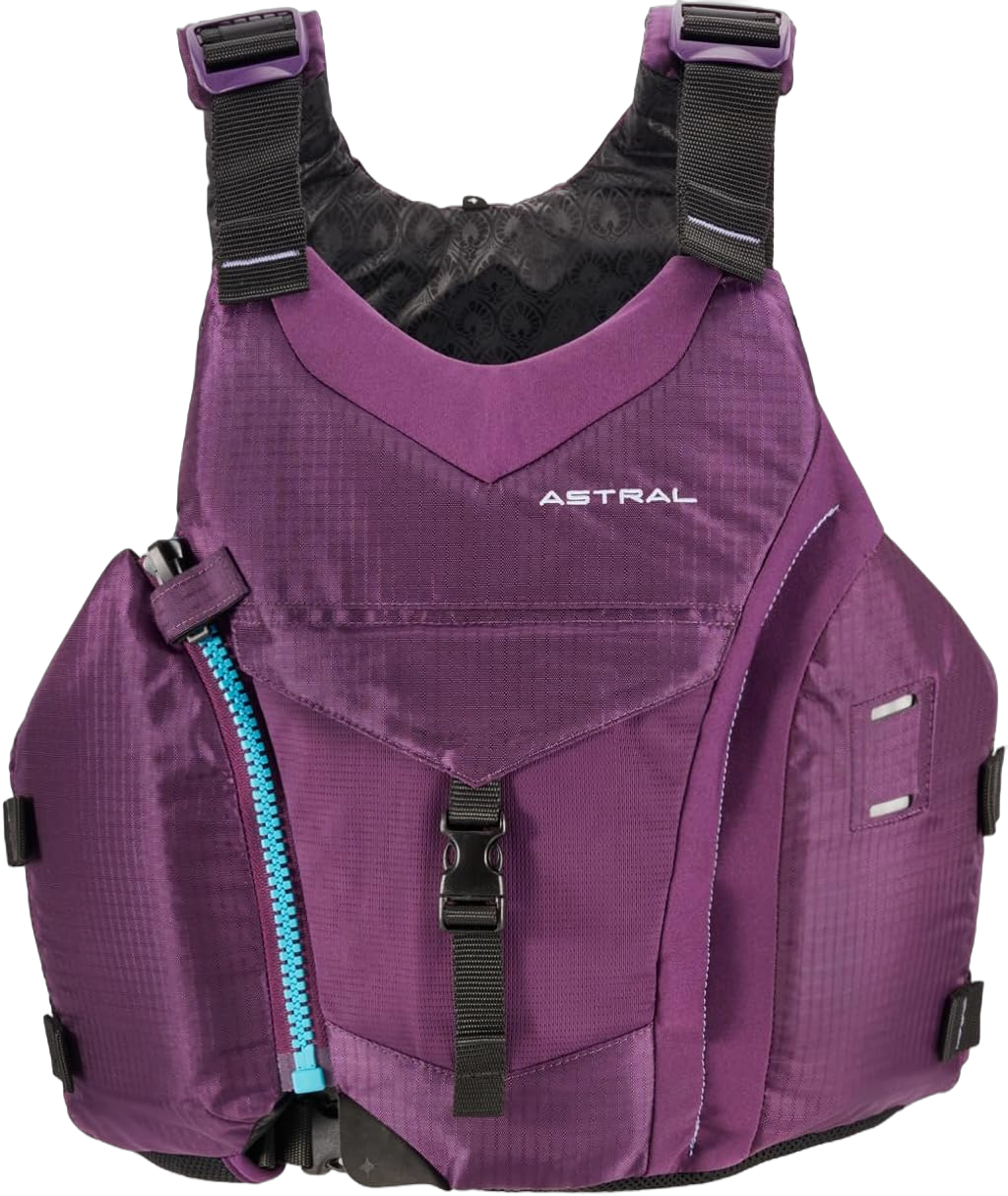 Astral Layla PFD - Women’s Life Jacket for Kayaking, SUP, and Watersports - Stylish, Lightweight & Comfortable - USCG Approved X-Small Hazy Purple