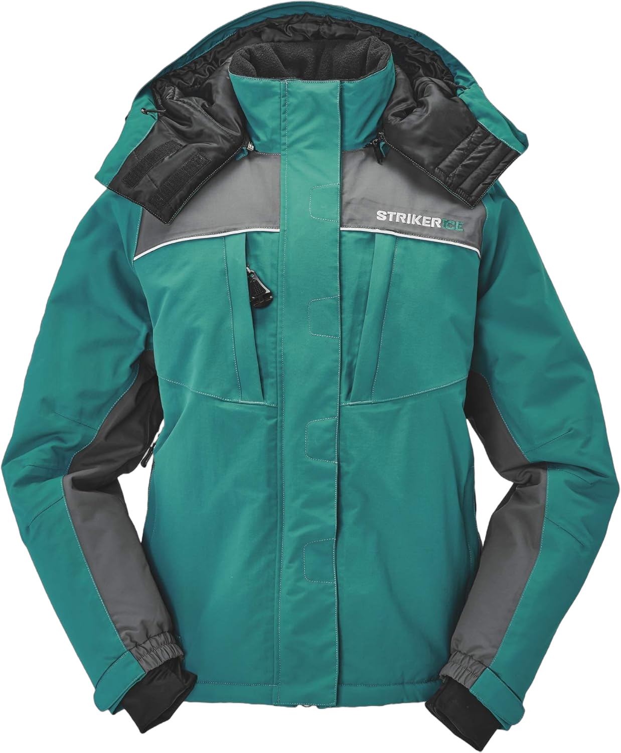 Striker Women's Prism Durable Water-Resistant Insulated Outdoor Ice Fishing Jacket with Sureflote Flotation Technology (2020) 8 Emerald Teal/Gray