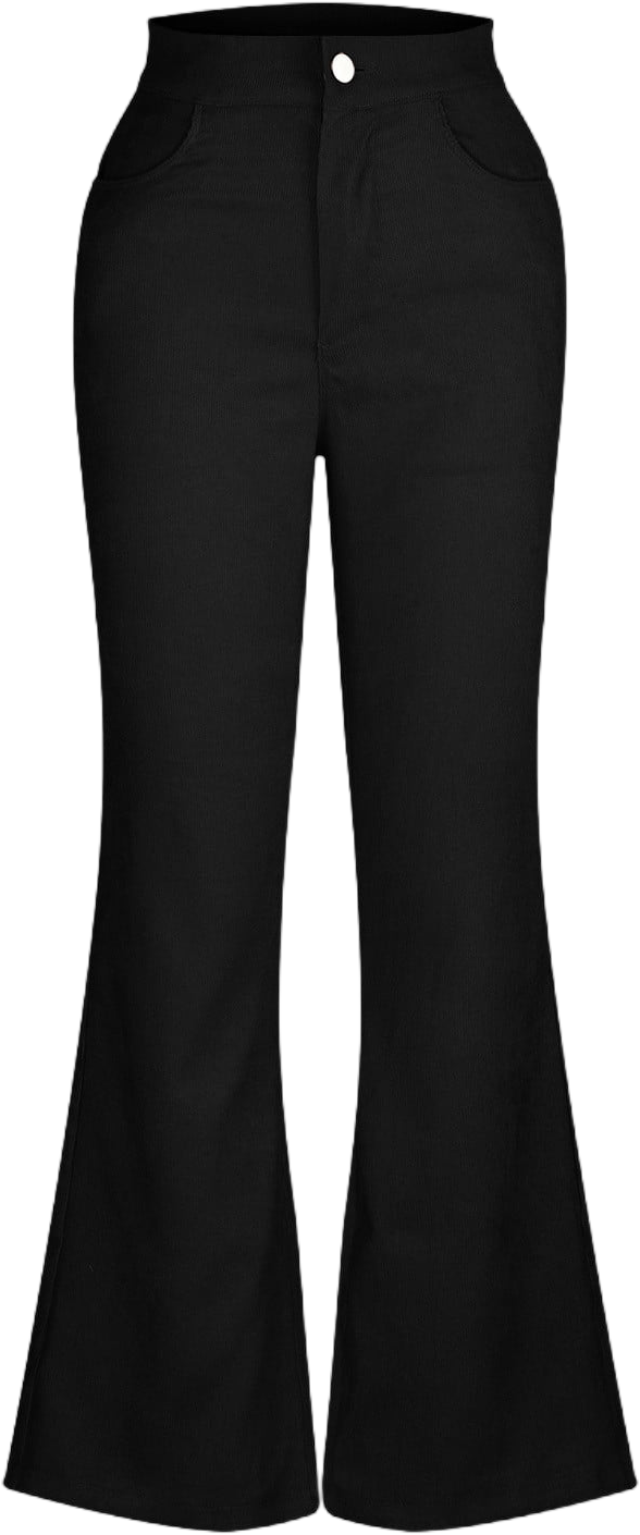 Ayolanni Black Petite Pants for Petite Women's Fashion Solid Color Bootcut Pants Casual Flared Long Trousers