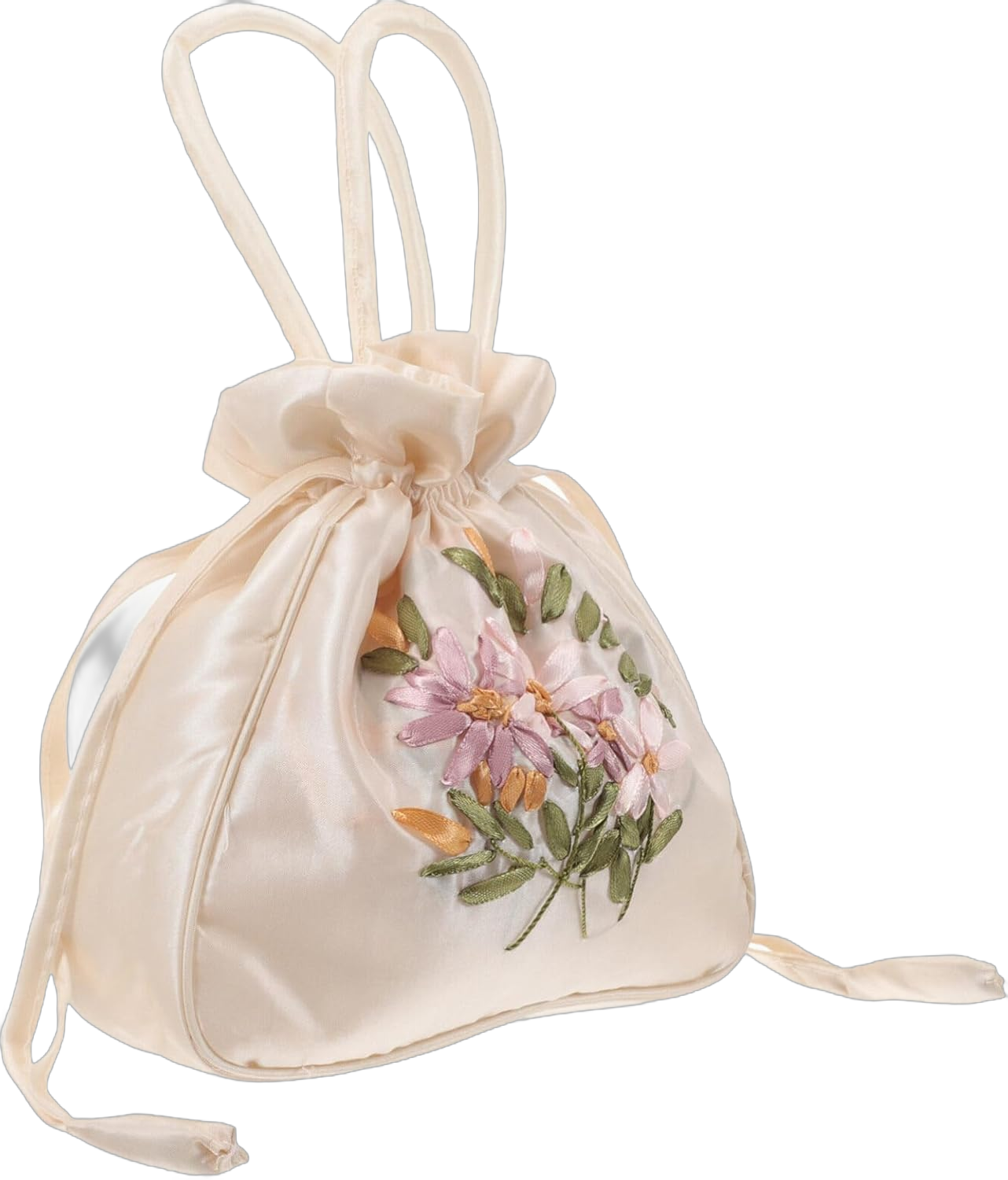 LIFKOME Women Chinese Classical Embroidery Purse Drawstring Handbag for Weddings and Other Special Occasions