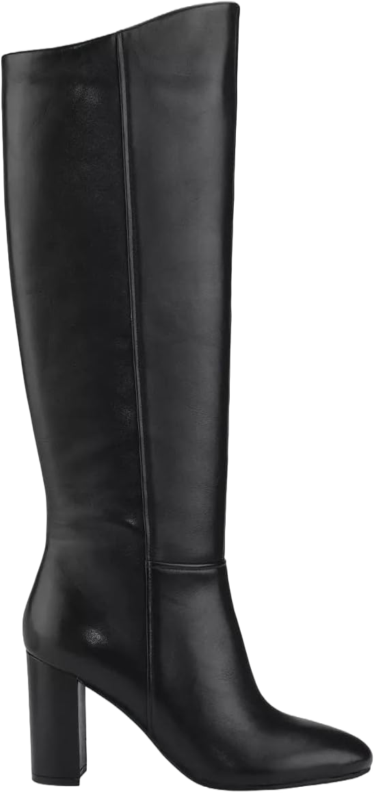 Calvin Klein Women's Almay Knee High Boot 6 Black Leather 003