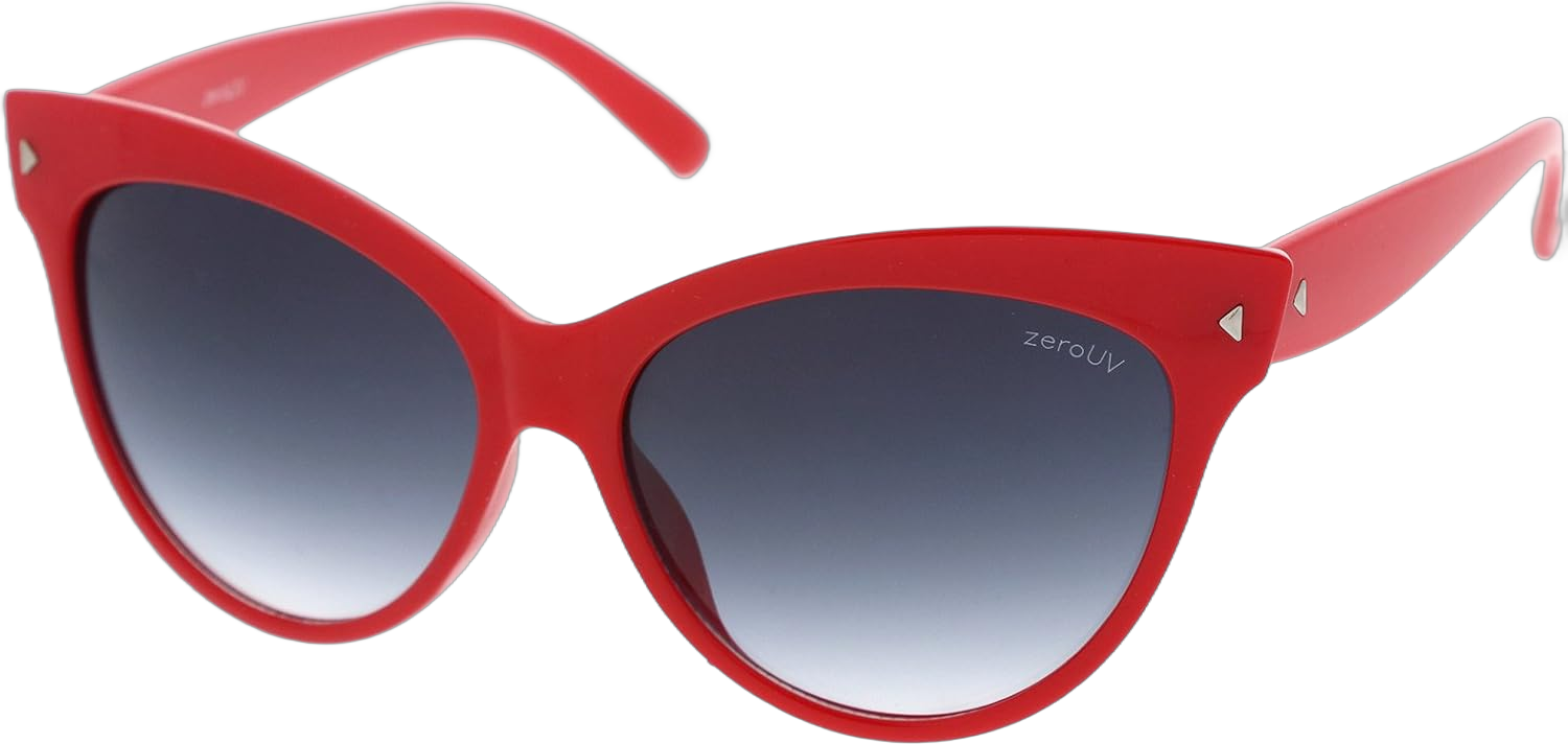 zeroUV Women's Mod Oversize Horn Rimmed Cat Eye Sunglasses 52mm