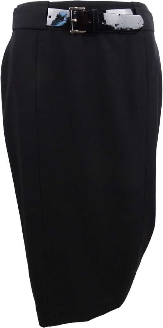 Tommy Hilfiger Women's Belted Pencil Skirt (12, Black)