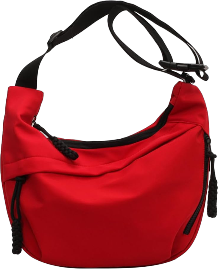 Large Oxford Sporty Crossbody Bag Shoulder Purse for Women Men Trendy Red